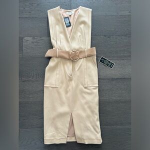 Ever New Womens Piper pinafore camel dress sz 8